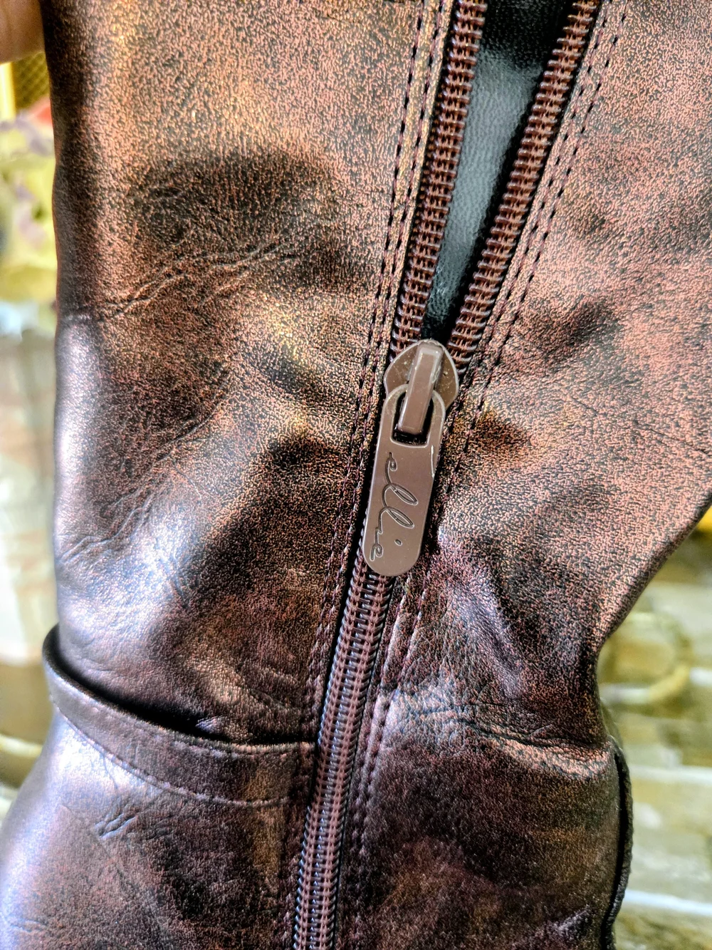 Ellie Metallic Bronze Copper Over Knee Platform Boots Size 7 NEW Wonder Woman